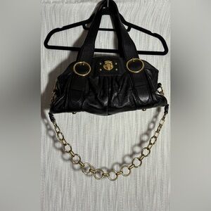 Marc Jacobs vintage Black Shoulder Bag with Gold Chain Accent